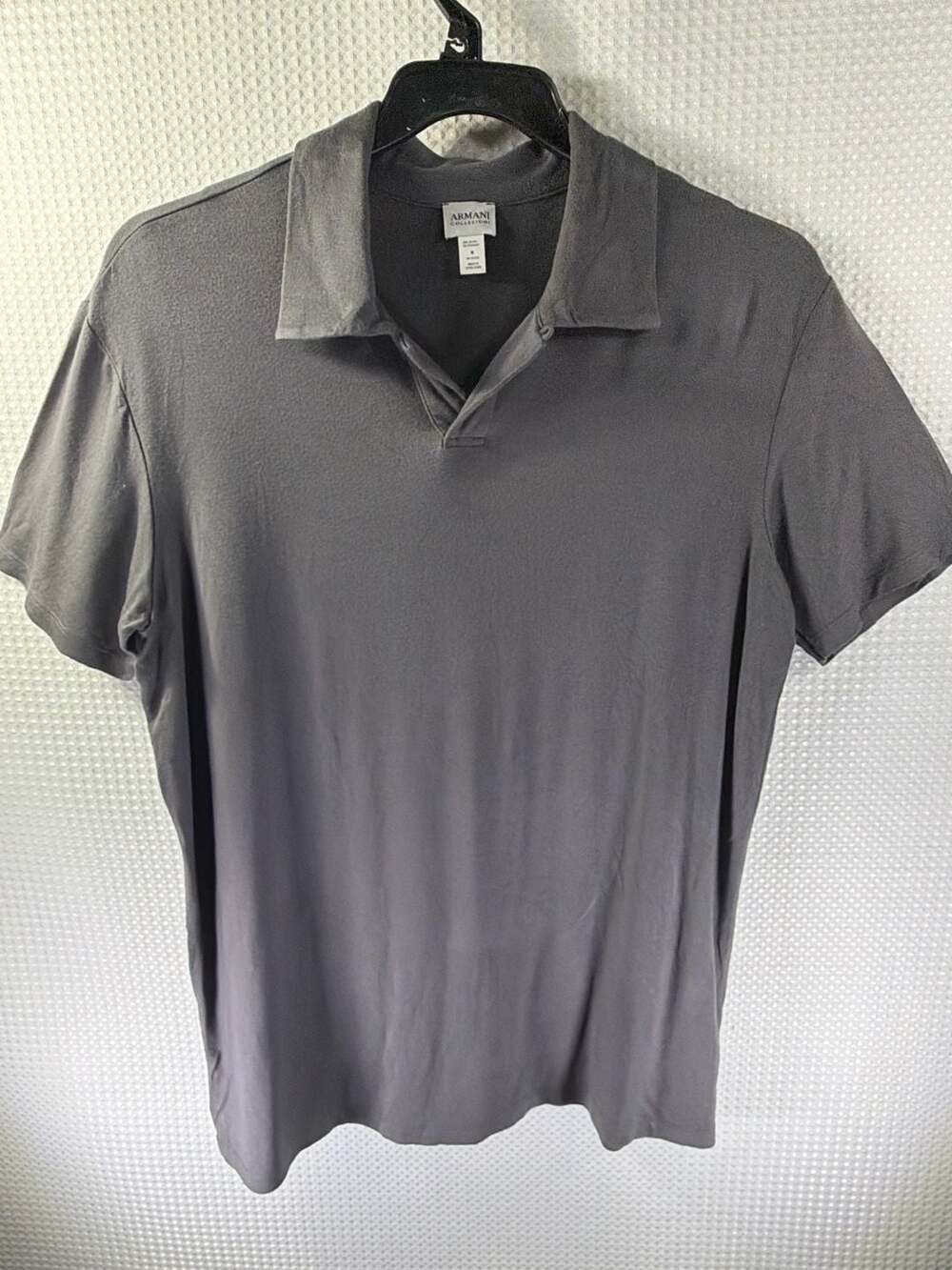 Armani Collezioni Men's Short Sleeve Modal Spandex Polo Shirt
